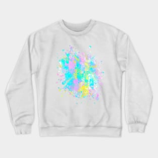 Abstract Vibrant Multicolor Brush Strokes and Splatters 6 Crewneck Sweatshirt